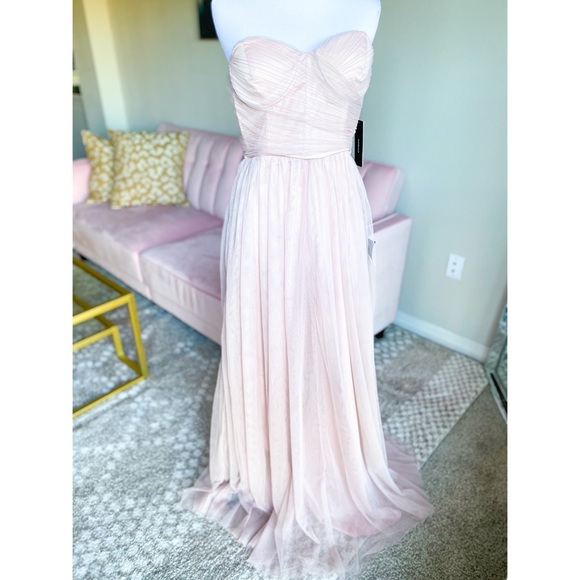 Lulu's Strapless Pink Gown - Picture 2 of 6
